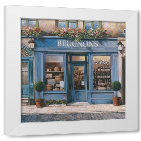 Beugnons Shoppe White Modern Wood Framed Art Print by Unknown