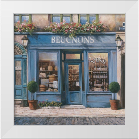 Beugnons Shoppe White Modern Wood Framed Art Print by Unknown