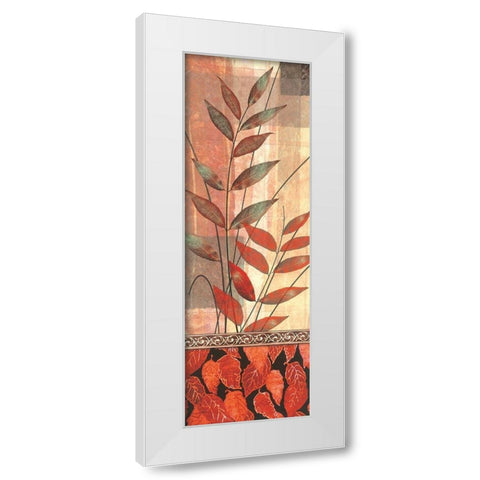 Feuille Panel I White Modern Wood Framed Art Print by Unknown