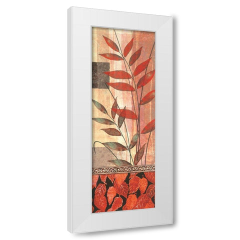 Feuille Panel II White Modern Wood Framed Art Print by Unknown
