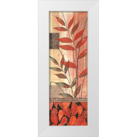 Feuille Panel II White Modern Wood Framed Art Print by Unknown