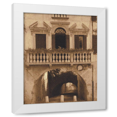 Venetian Balustrade White Modern Wood Framed Art Print by Unknown