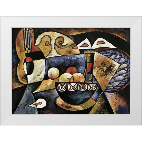 AspectsII White Modern Wood Framed Art Print by Unknown