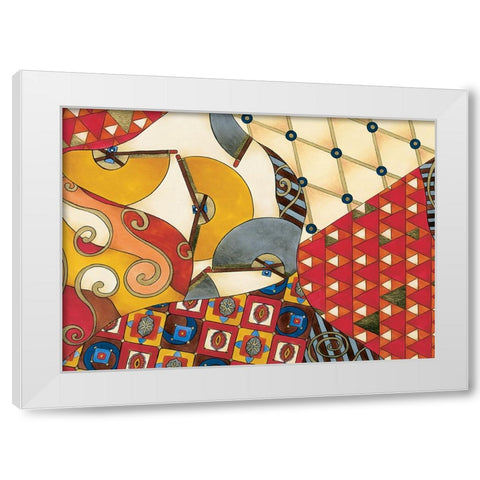 Cordoba Abstract White Modern Wood Framed Art Print by Unknown