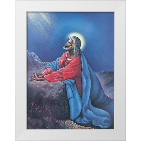 Black Gethsemane White Modern Wood Framed Art Print by Unknown