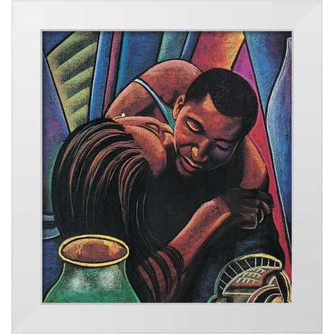 Passion White Modern Wood Framed Art Print by Unknown