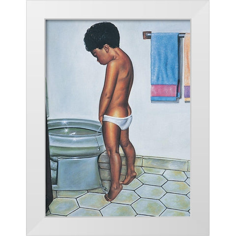 On Your Toes White Modern Wood Framed Art Print by Unknown