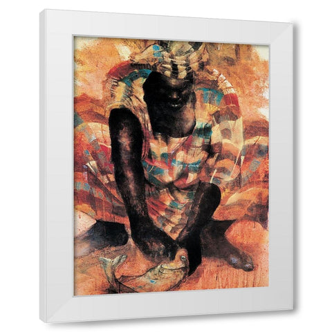 Fresh Fish White Modern Wood Framed Art Print by Unknown