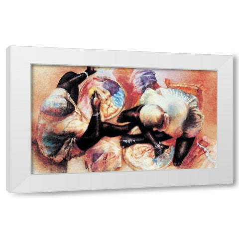 Cleaning Up White Modern Wood Framed Art Print by Unknown