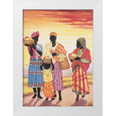 Long Day White Modern Wood Framed Art Print by Unknown