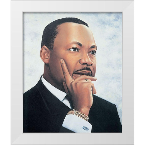 Freedom White Modern Wood Framed Art Print by Unknown