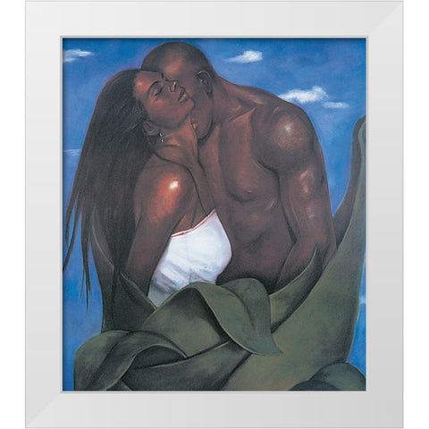 Passion White Modern Wood Framed Art Print by Unknown