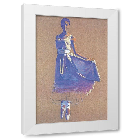 Pirouette White Modern Wood Framed Art Print by Unknown
