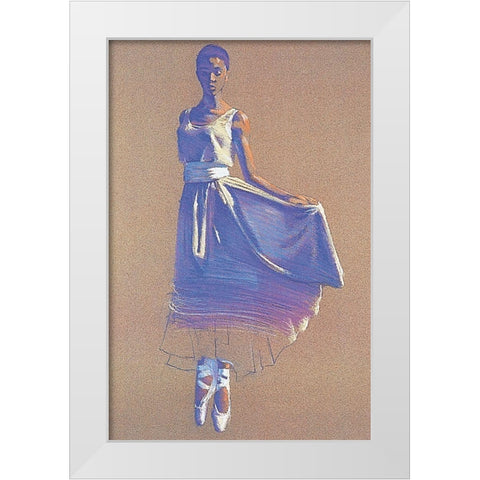 Pirouette White Modern Wood Framed Art Print by Unknown
