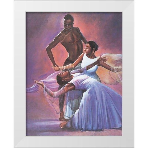 Black Ballet White Modern Wood Framed Art Print by Unknown