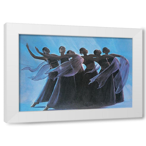 Take a Bow White Modern Wood Framed Art Print by Unknown