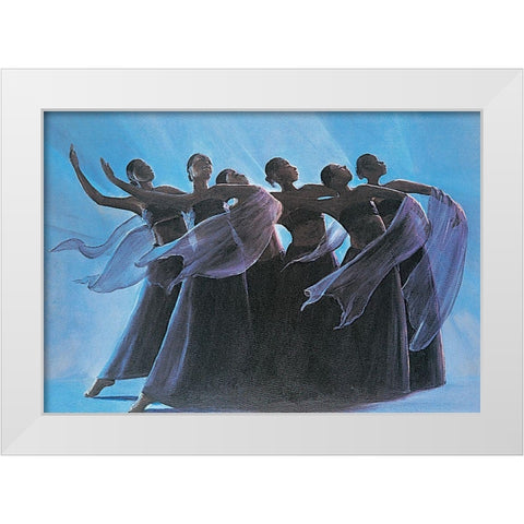 Take a Bow White Modern Wood Framed Art Print by Unknown