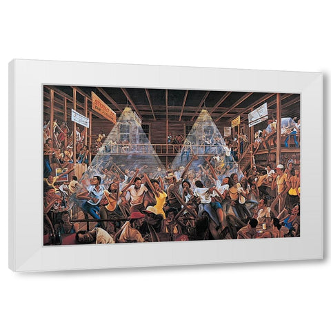 Wild Dance White Modern Wood Framed Art Print by Unknown