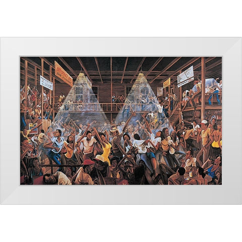 Wild Dance White Modern Wood Framed Art Print by Unknown