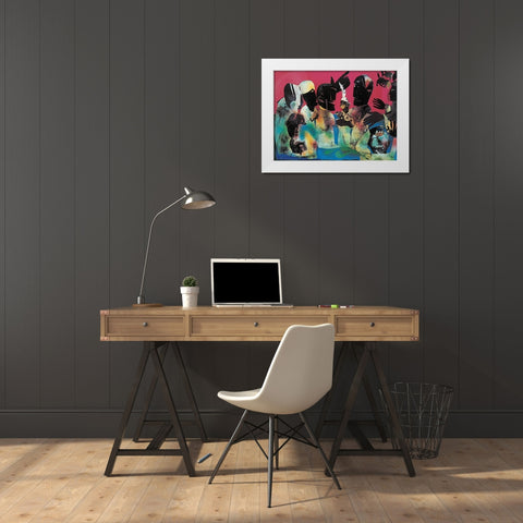 Black Picasso White Modern Wood Framed Art Print by Unknown