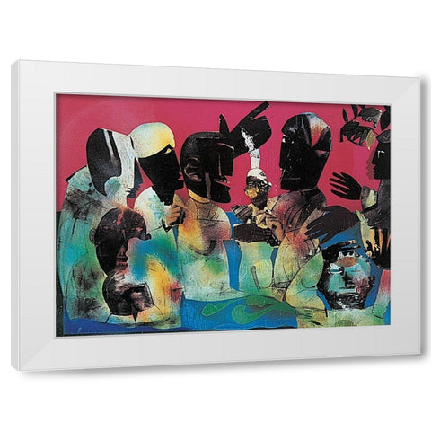 Black Picasso White Modern Wood Framed Art Print by Unknown