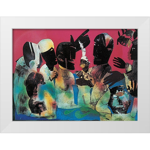 Black Picasso White Modern Wood Framed Art Print by Unknown