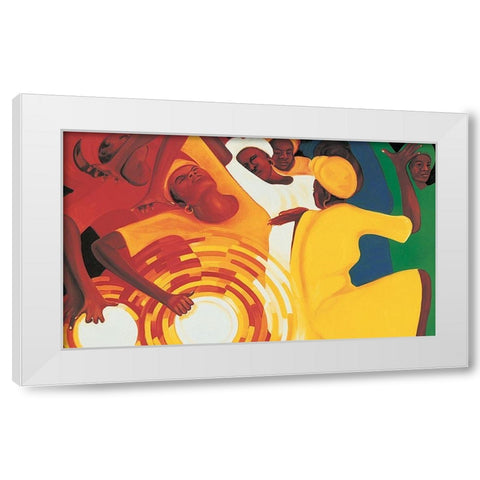 Play and Dance White Modern Wood Framed Art Print by Unknown