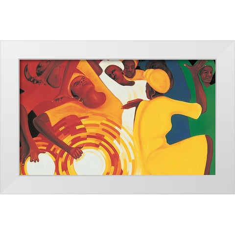 Play and Dance White Modern Wood Framed Art Print by Unknown