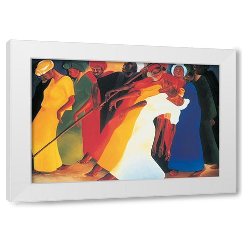 Struttin White Modern Wood Framed Art Print by Unknown