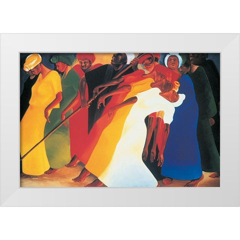 Struttin White Modern Wood Framed Art Print by Unknown