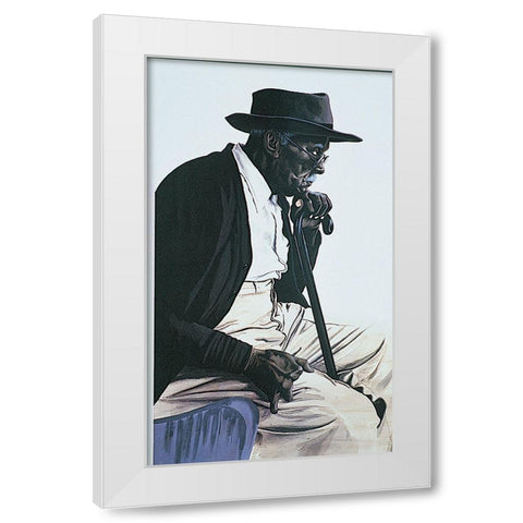 My Cane, My Friend I White Modern Wood Framed Art Print by Unknown