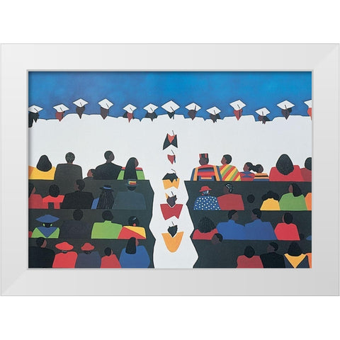 Graduation White Modern Wood Framed Art Print by Unknown