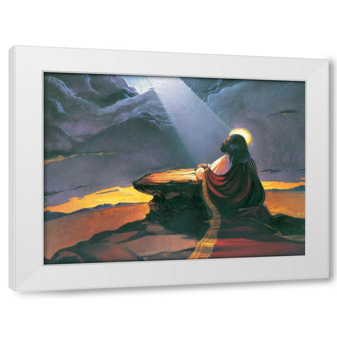 Power of Prayer White Modern Wood Framed Art Print by Unknown