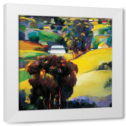 Valley White Modern Wood Framed Art Print by Unknown
