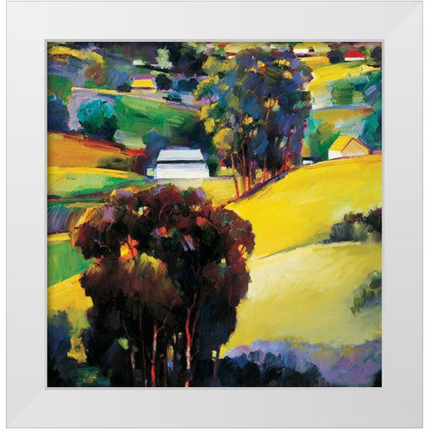 Valley White Modern Wood Framed Art Print by Unknown