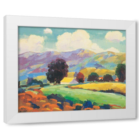 Shady Groves White Modern Wood Framed Art Print by Unknown