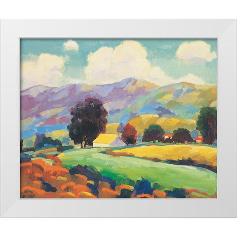 Shady Groves White Modern Wood Framed Art Print by Unknown