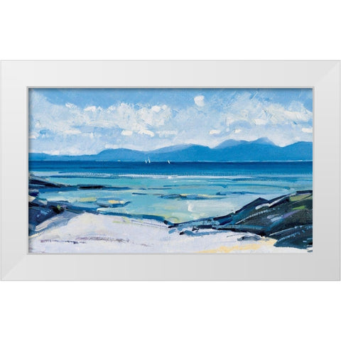 Seashore White Modern Wood Framed Art Print by Unknown