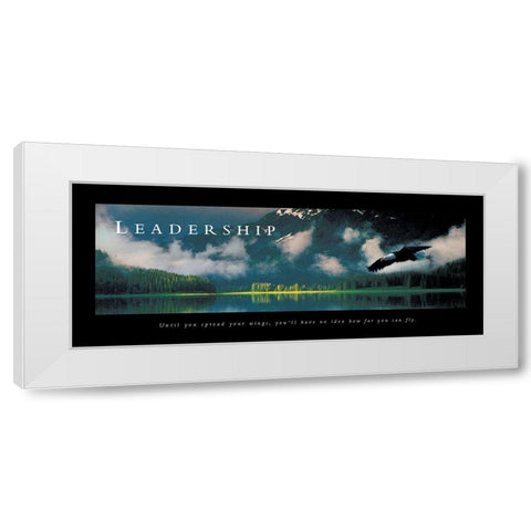 Leadership - Eagle White Modern Wood Framed Art Print by Frontline