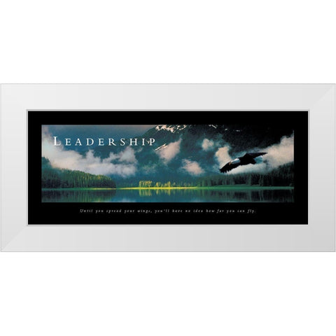 Leadership - Eagle White Modern Wood Framed Art Print by Frontline