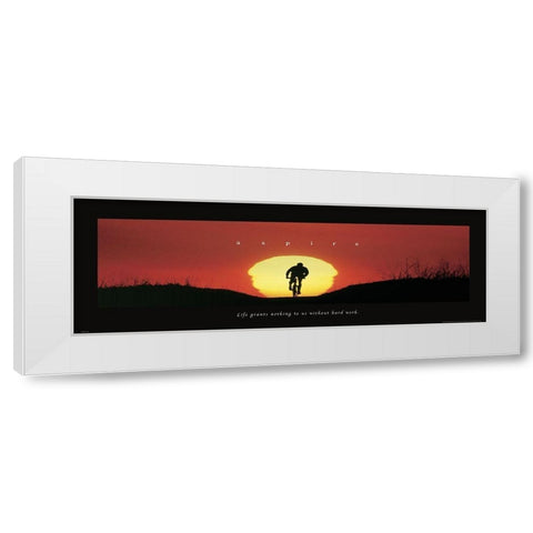 Aspire - Sun White Modern Wood Framed Art Print by Frontline