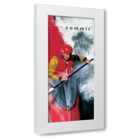 Kayak - Commit White Modern Wood Framed Art Print by Unknown
