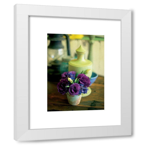 Lantern Flower White Modern Wood Framed Art Print by Frontline