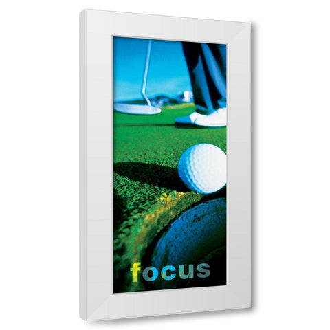 Focus - Putter White Modern Wood Framed Art Print by Frontline