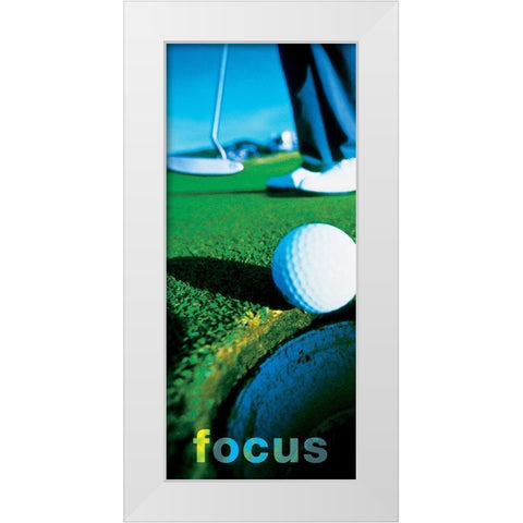 Focus - Putter White Modern Wood Framed Art Print by Frontline