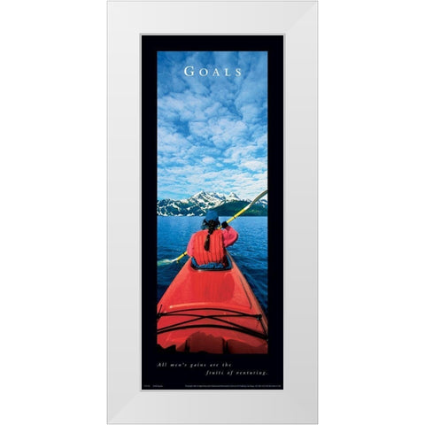 Goals Kayak White Modern Wood Framed Art Print by Unknown