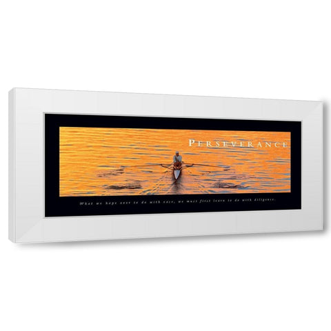 Perseverance - Sculler White Modern Wood Framed Art Print by Frontline