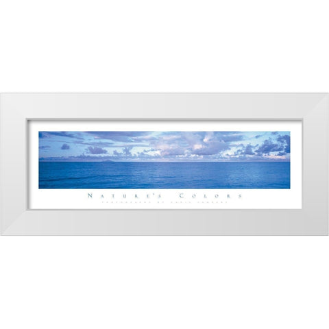 Blue Sky White Modern Wood Framed Art Print by Unknown