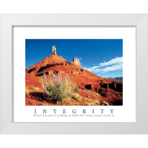 Integrity - Natiure White Modern Wood Framed Art Print by Frontline