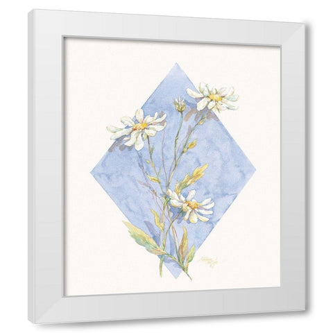 Daisy Pastel Violet I White Modern Wood Framed Art Print by Unknown